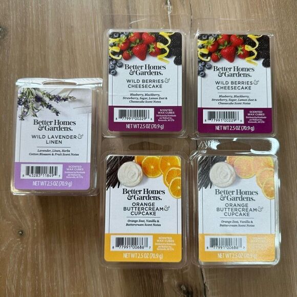 Better Homes & Gardens Scented Wax Cube Melts Orange Berry Lavender Bundle New - Picture 1 of 5